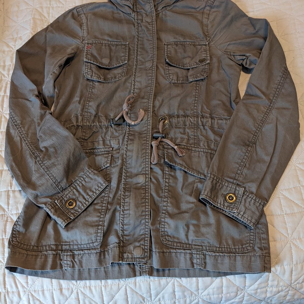 Fox Lightweight Grey Utility Jacket sz XS